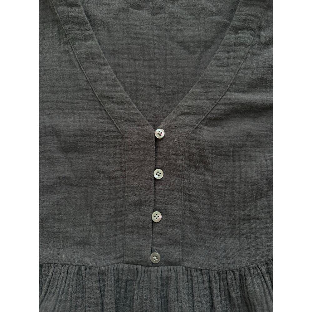 Madewell Black Lightspun Muslin Colette Mini Dress Size 4 - Picture 6 of 10
